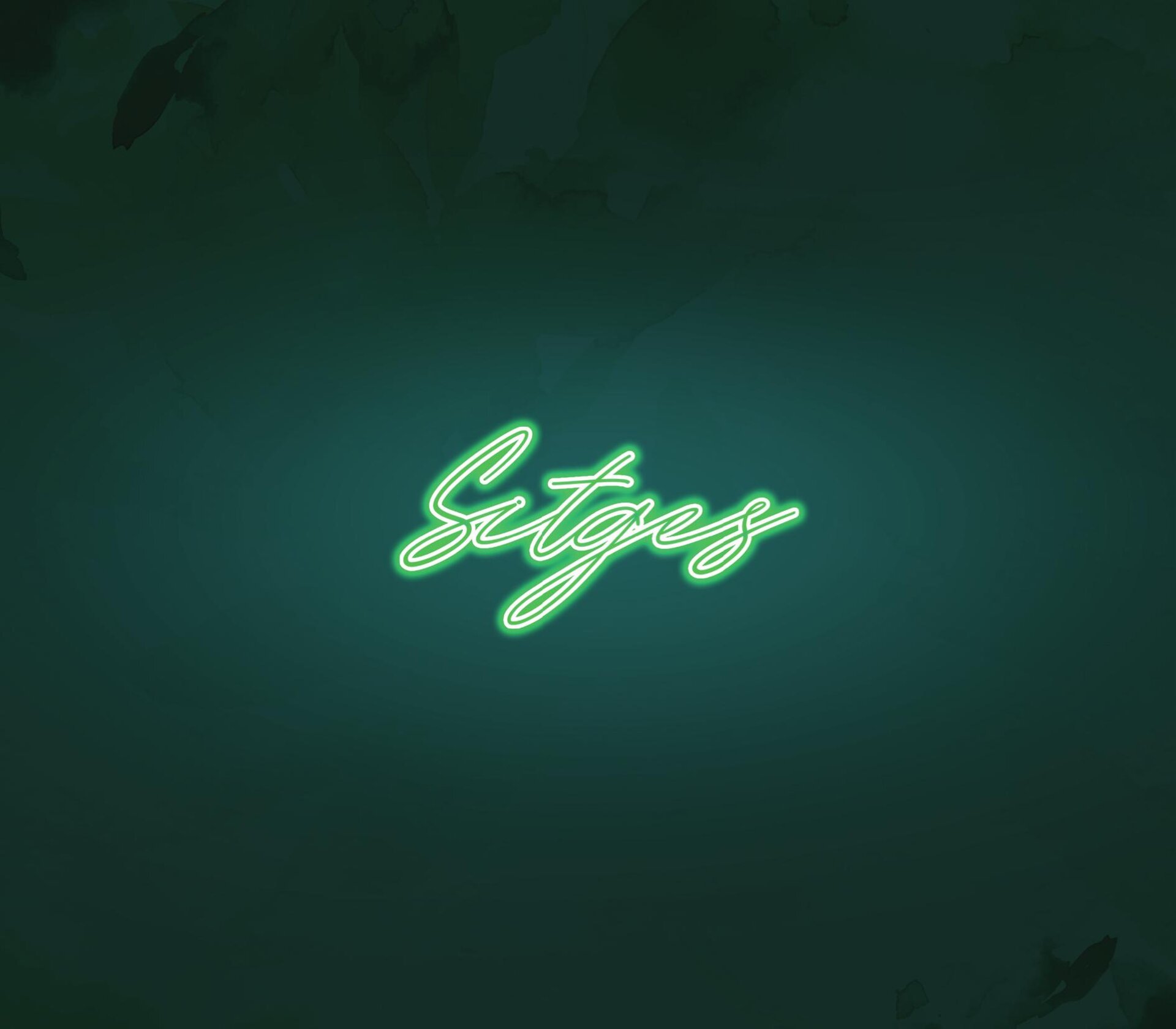 Logo Sitges em neon verde